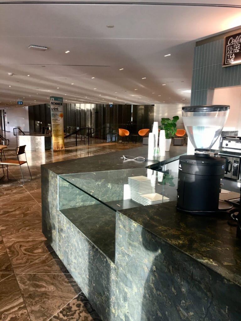 Stone Design Concepts portfolio. Partnership with LTR Industries Equator Café at the NAC.