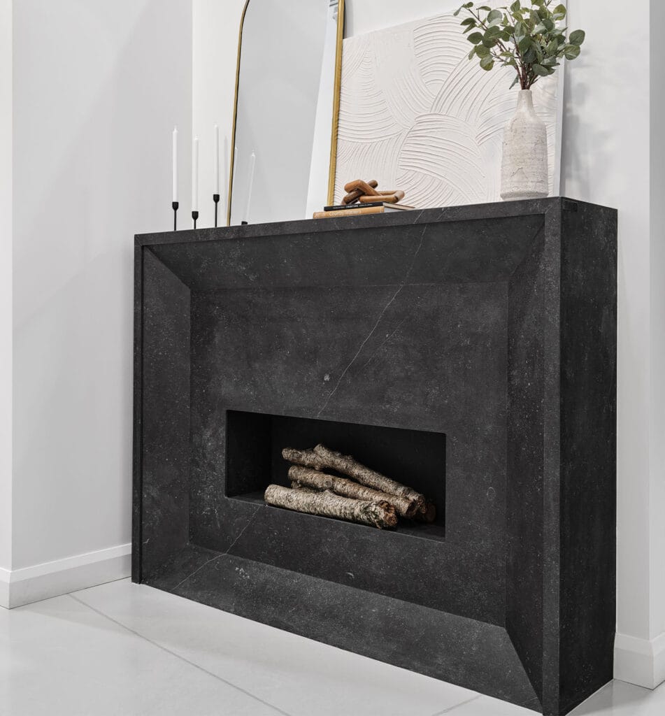 Unique custom fireplace. Stone Design Concepts custom pieces product.